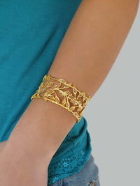 Gentil II - Pulseira com folhas em filigrana – Ouro 9k / Ouro 19k