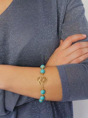 Pulseira com pedras princesa das astúrias e filigrana manual (62934810641)